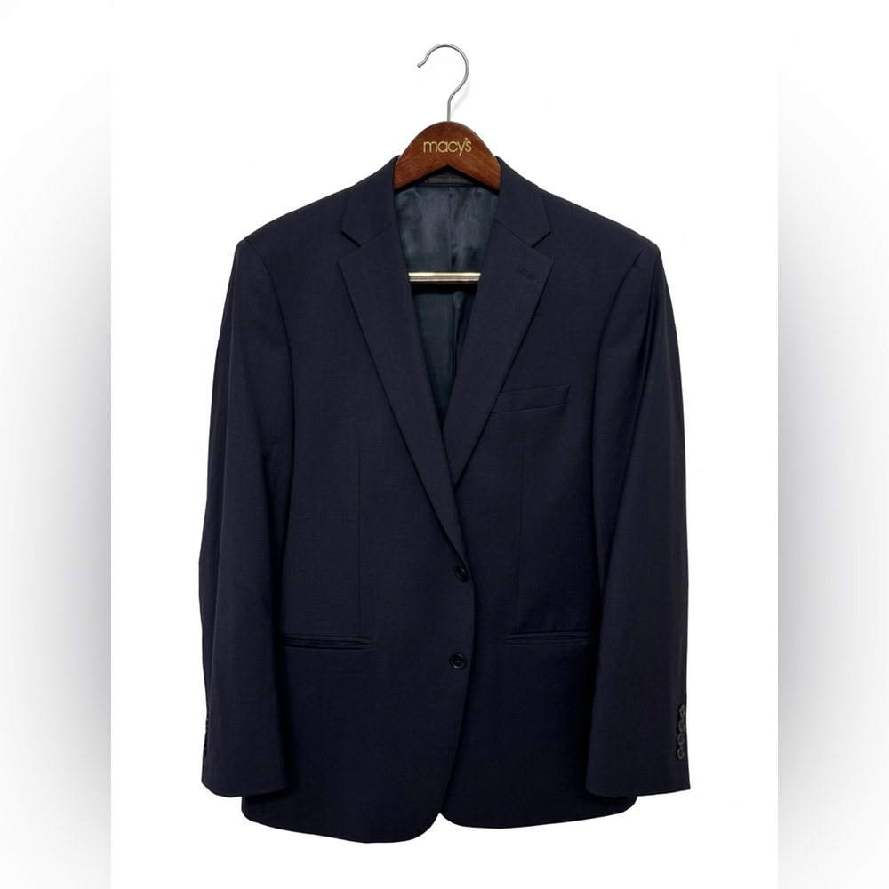 Calvin Klein Men’s Navy Two-Button Suit Blazer 42R